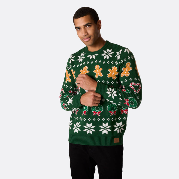 Men's Family Green Christmas Sweater