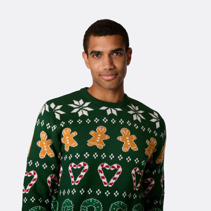 Men's Family Green Christmas Sweater