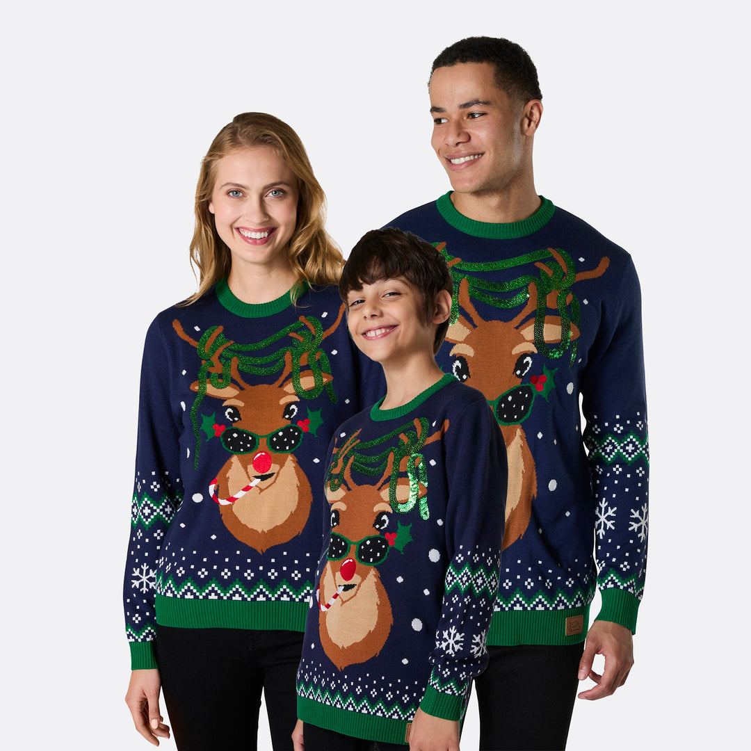 Rudolph Matching Family Christmas Sweaters