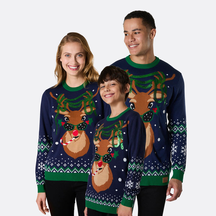 Rudolph Matching Family Christmas Sweaters