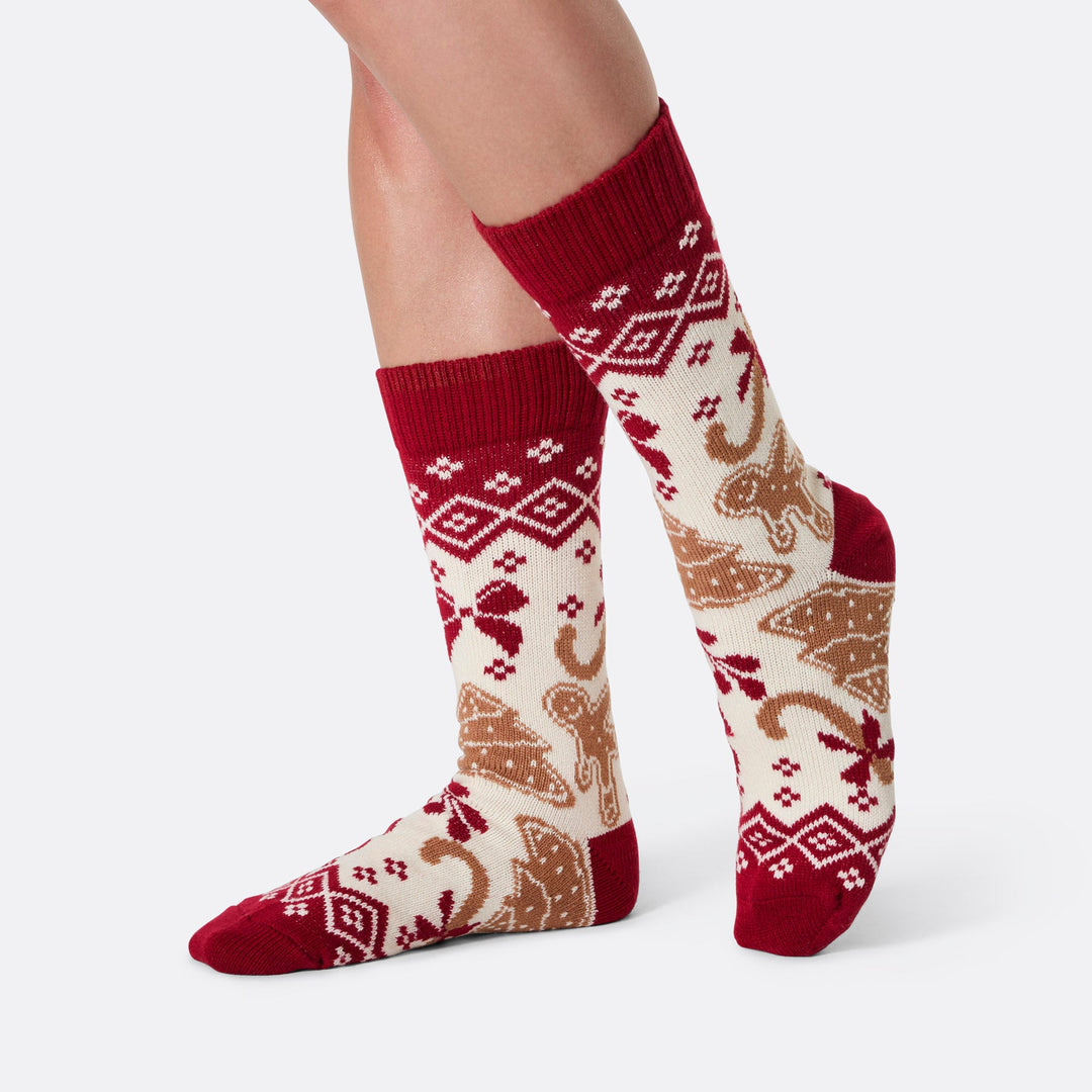 Gingerbread Christmas Knitted Socks