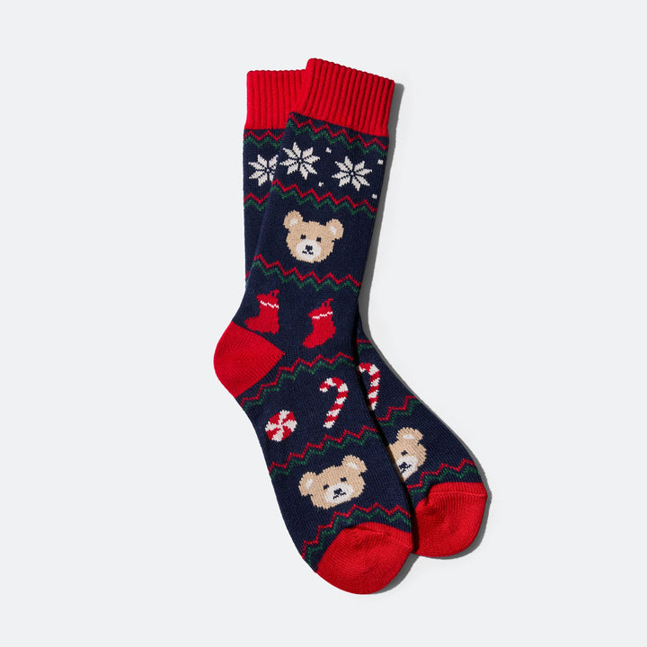 Teddy Bear Christmas Socks