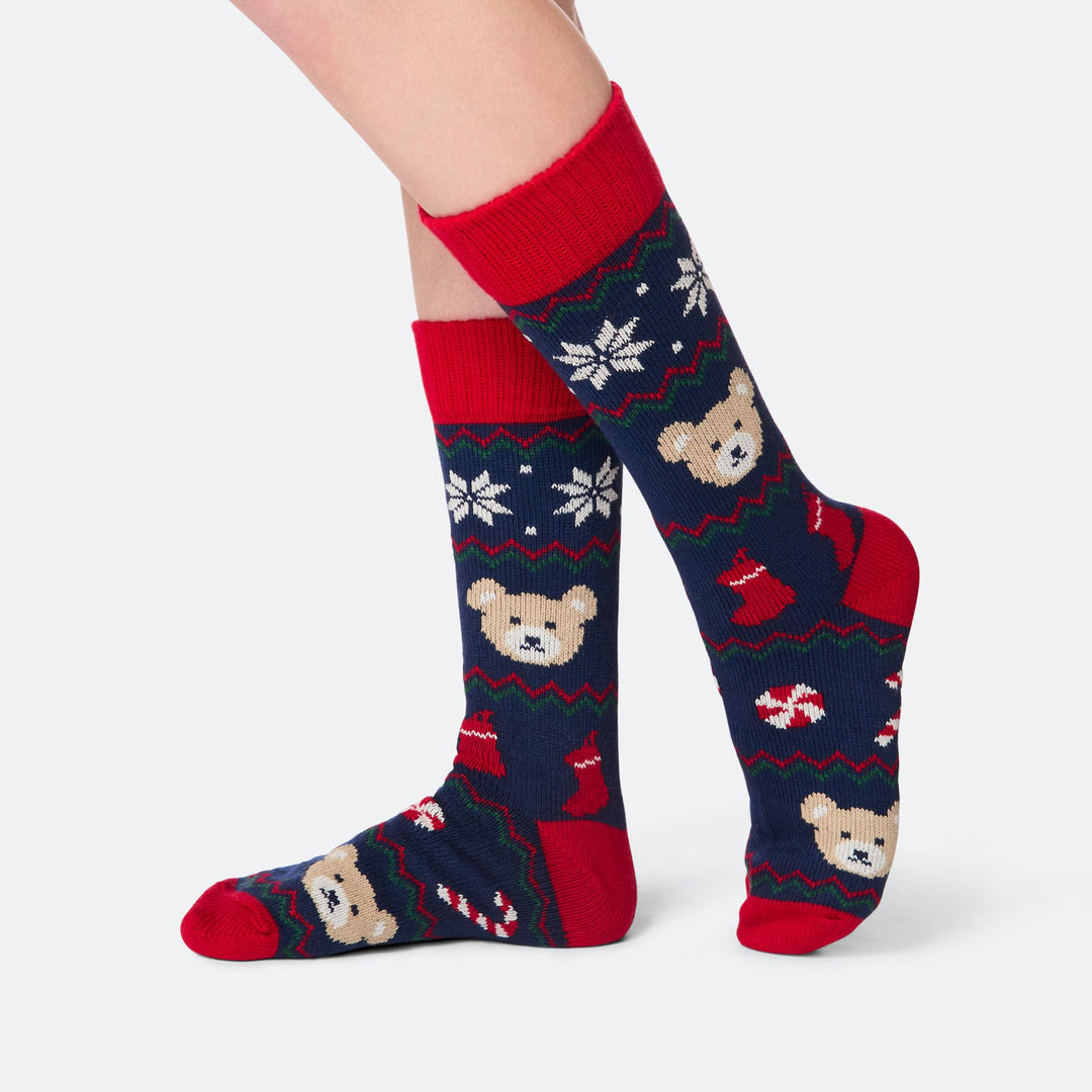 Teddy Bear Christmas Socks