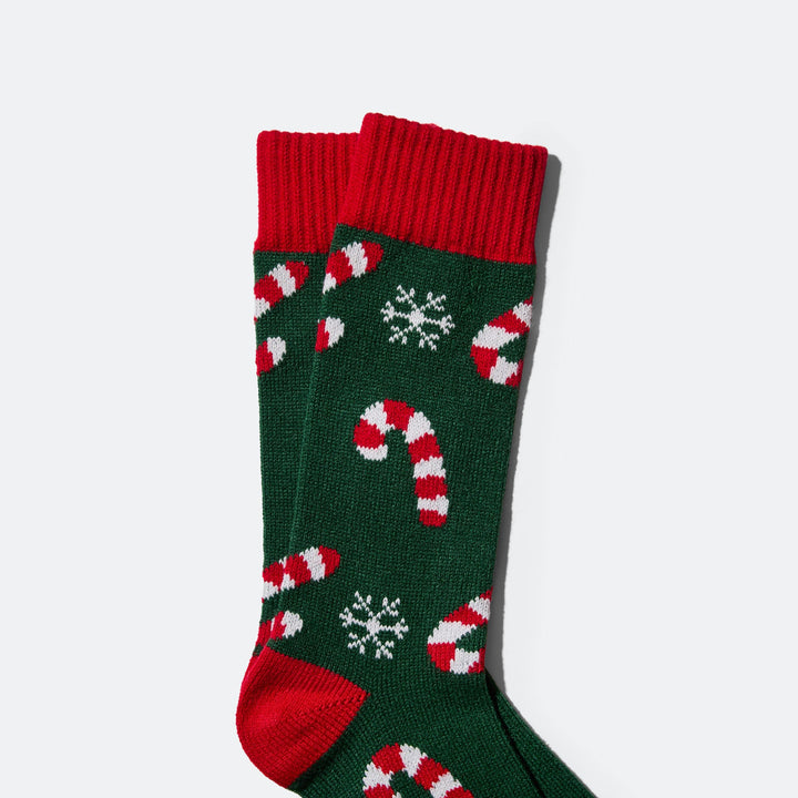 Candy Cane Christmas Socks