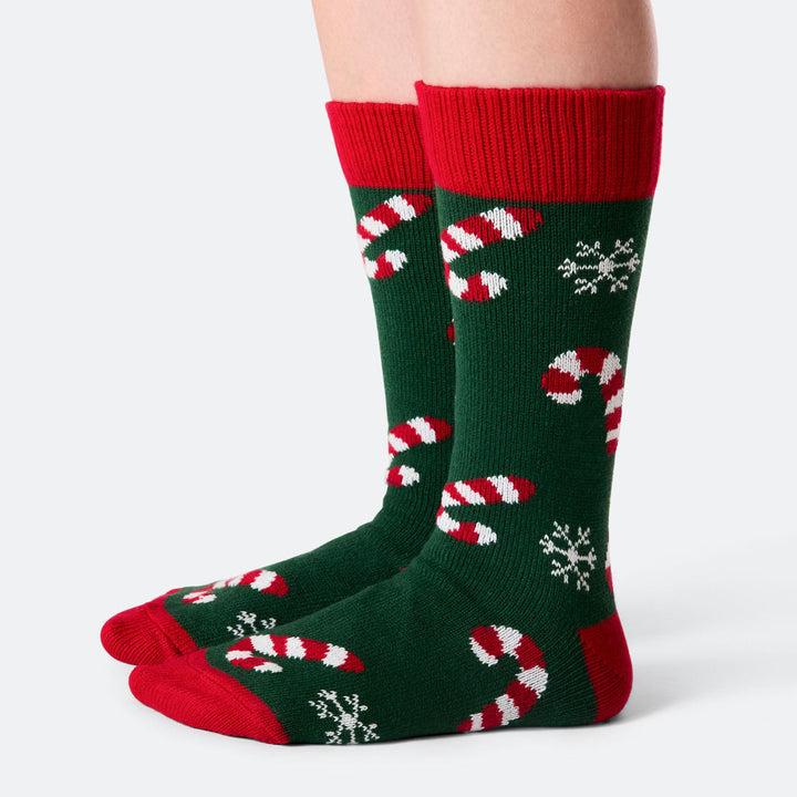 Candy Cane Christmas Socks