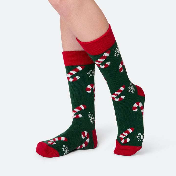 Candy Cane Christmas Socks