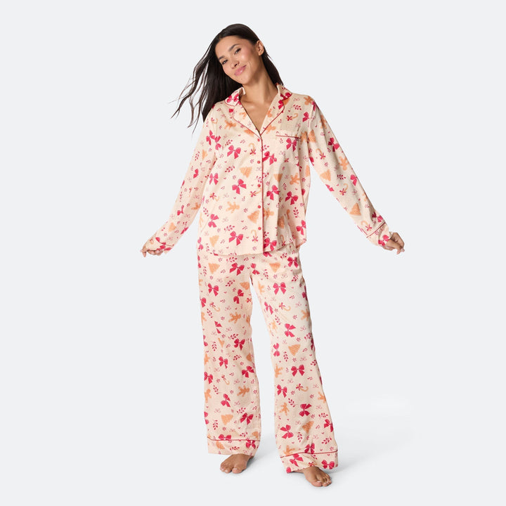Gingerbread Satin Christmas Pyjamas Family