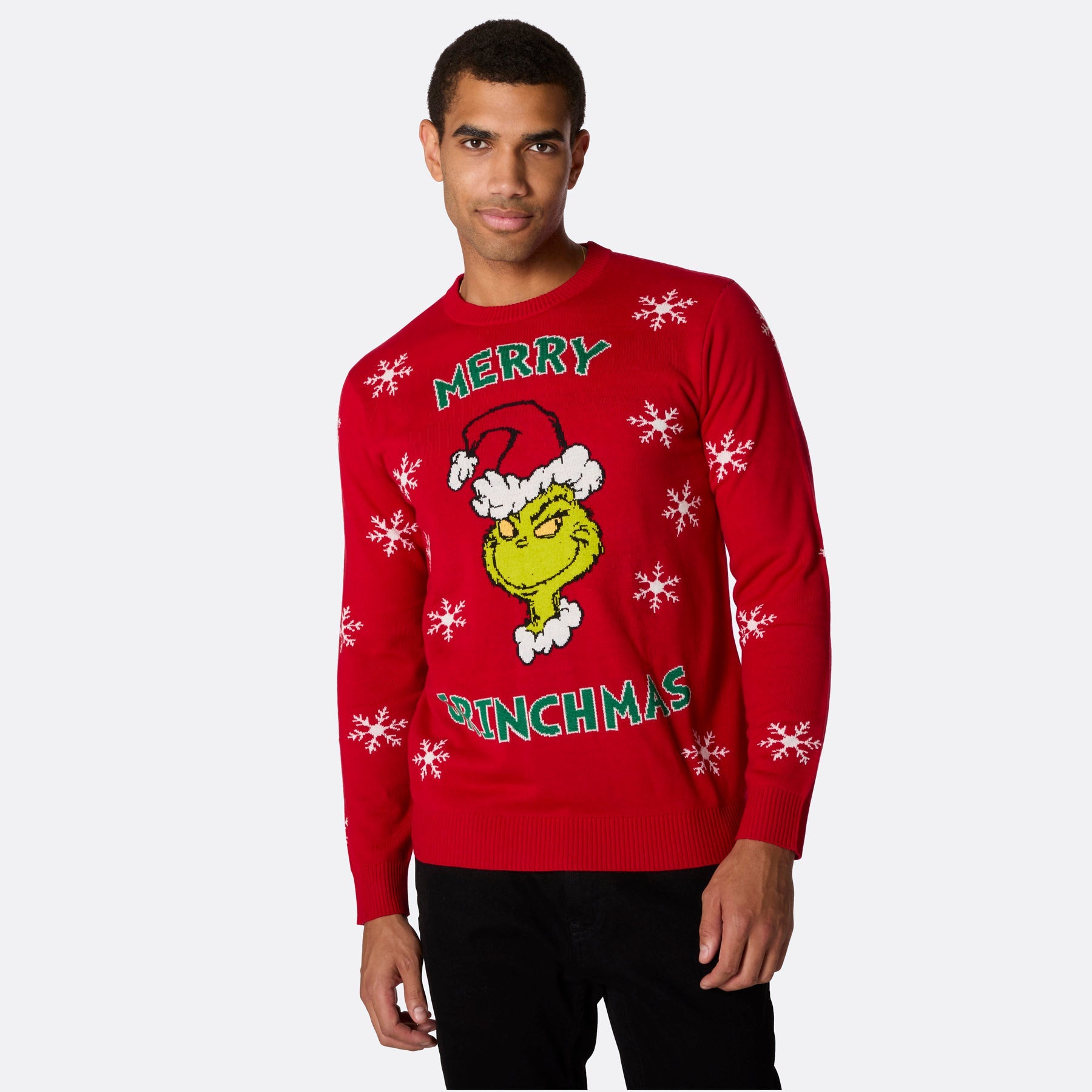 Mens ugly christmas sweater grinch best sale