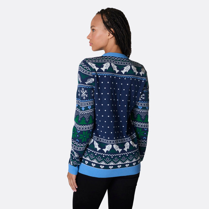 Women's Three Wise Fish Christmas Sweater