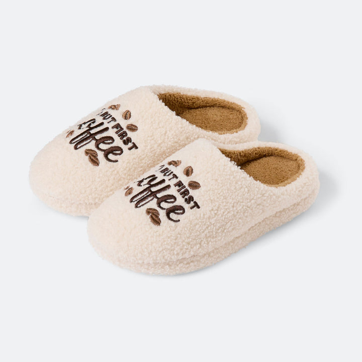 But First Coffee Slippers