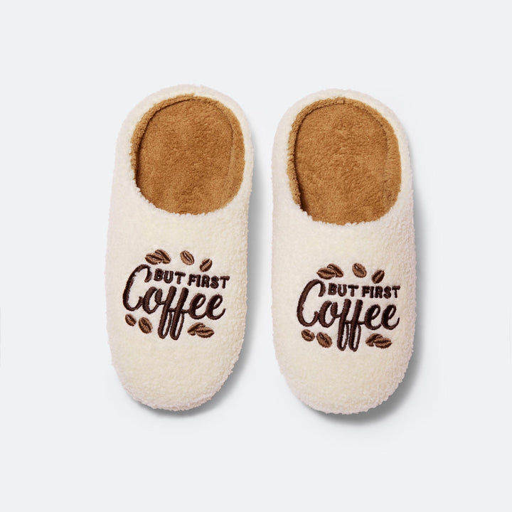But First Coffee Slippers