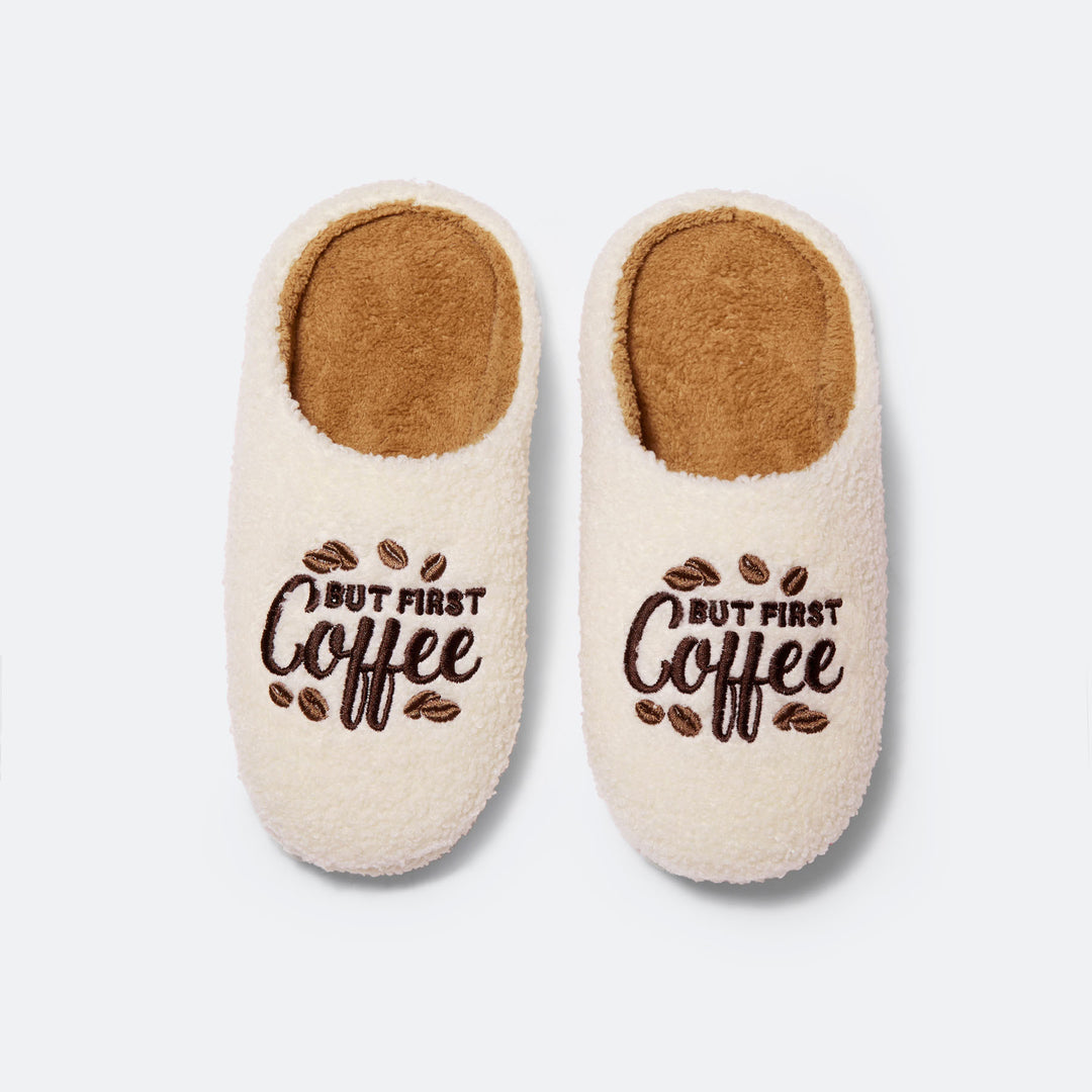 But First Coffee Slippers