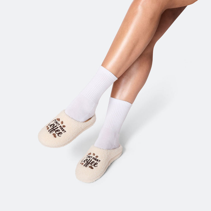 But First Coffee Slippers