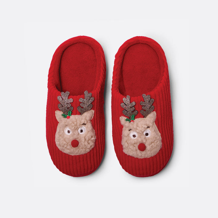 Reindeer Christmas Slippers