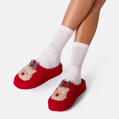 Reindeer Christmas Slippers