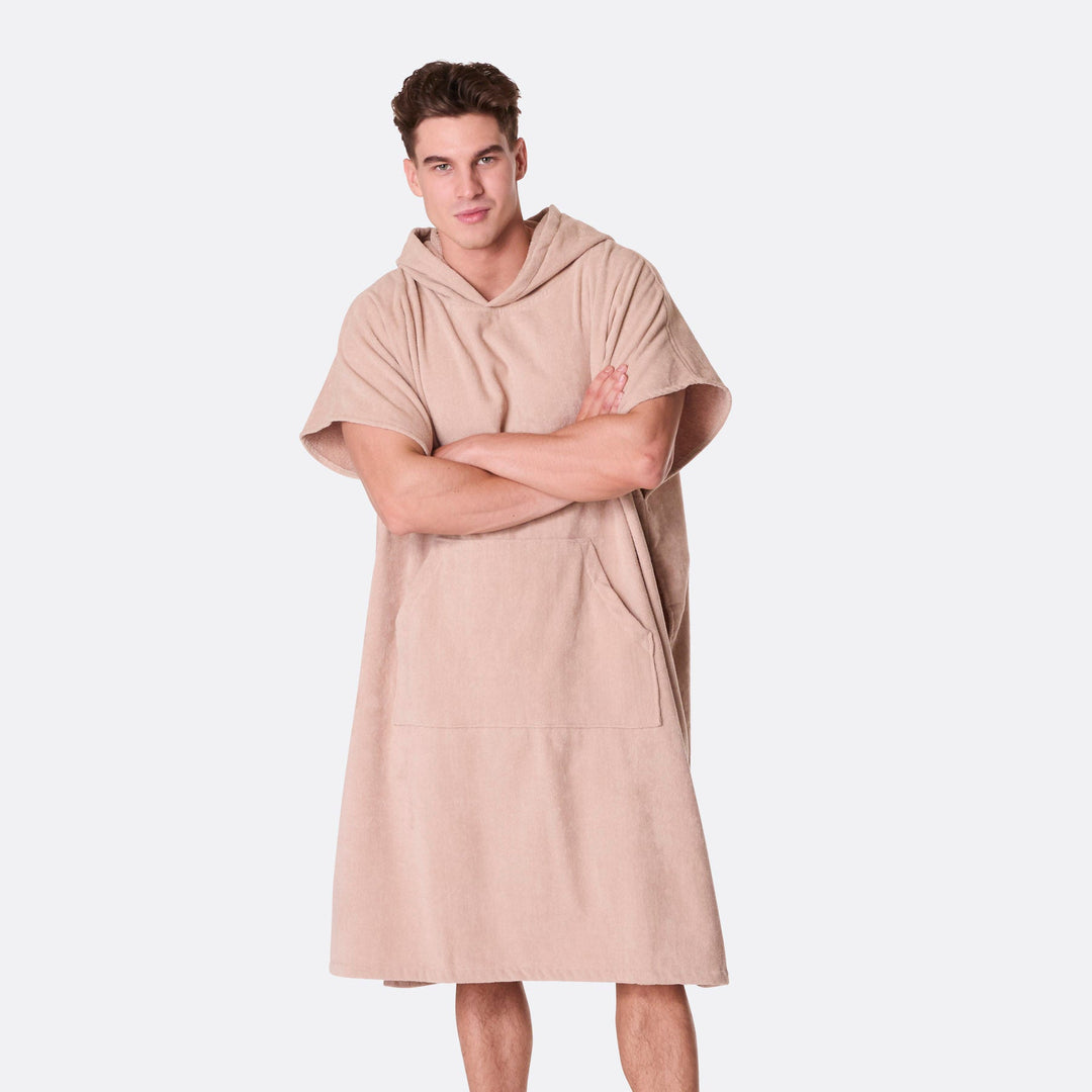 Beige Towel Poncho