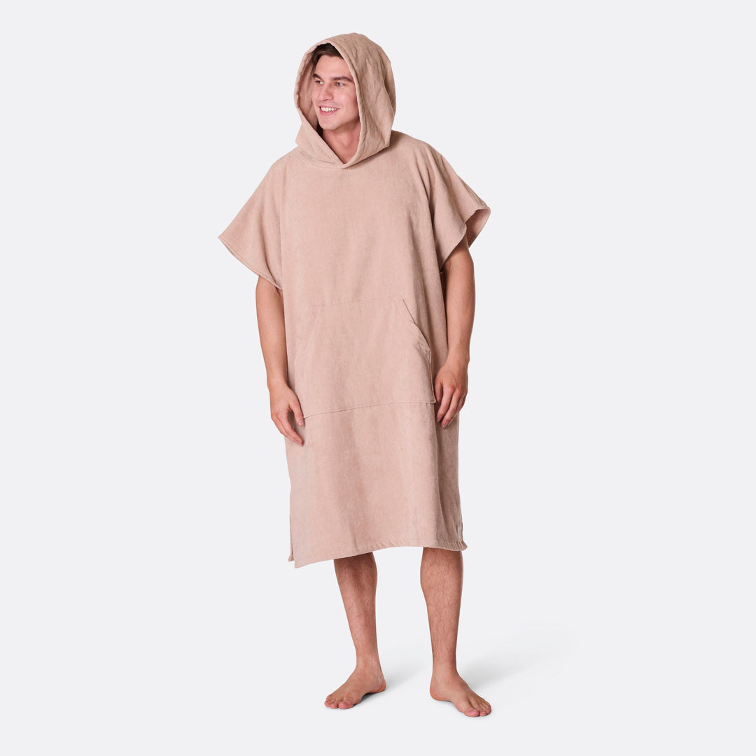 Beige Towel Poncho