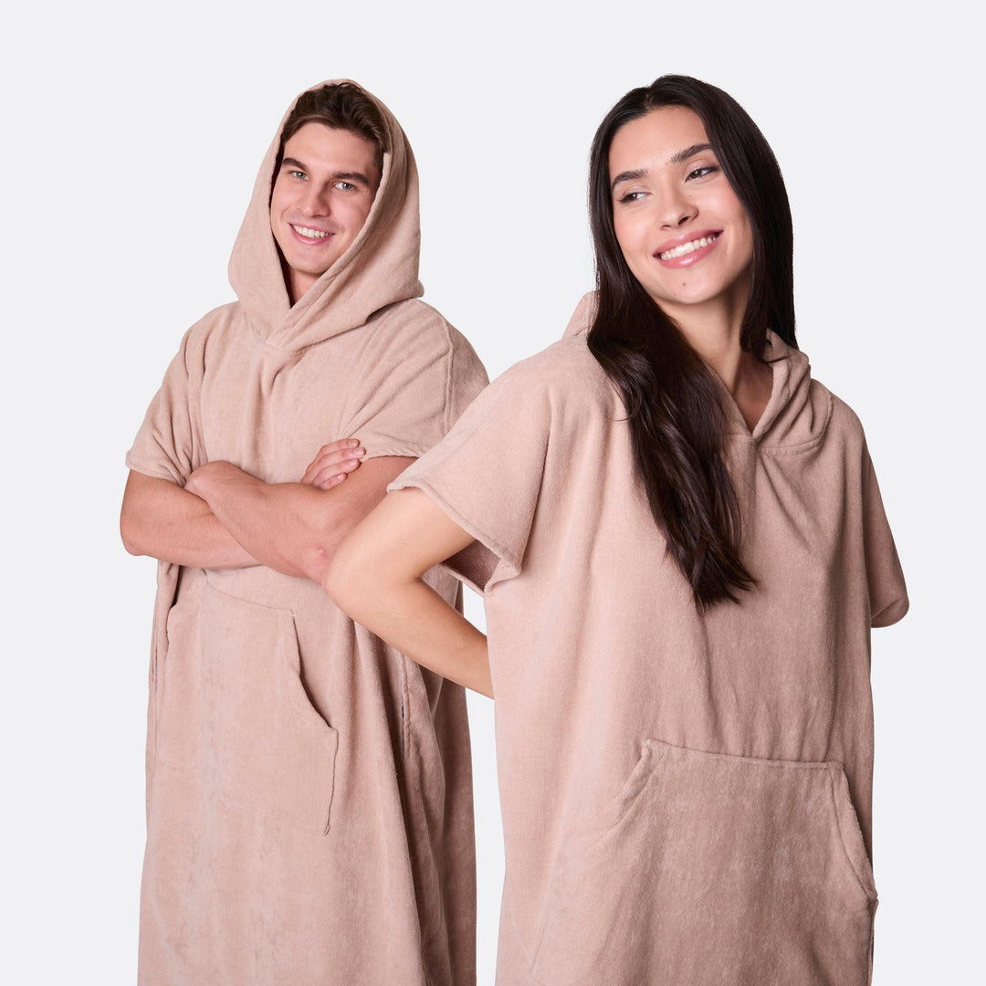 Beige Towel Poncho