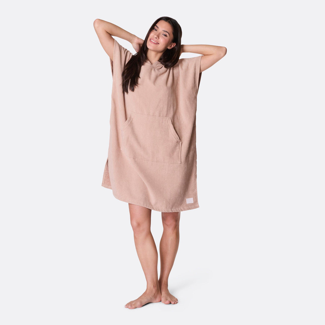 Beige Towel Poncho