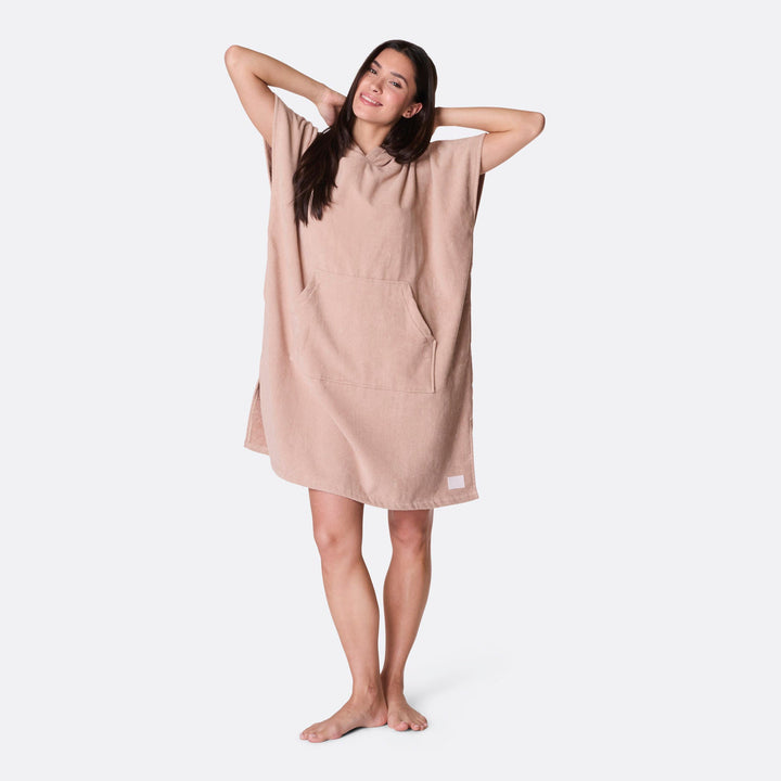Beige Towel Poncho