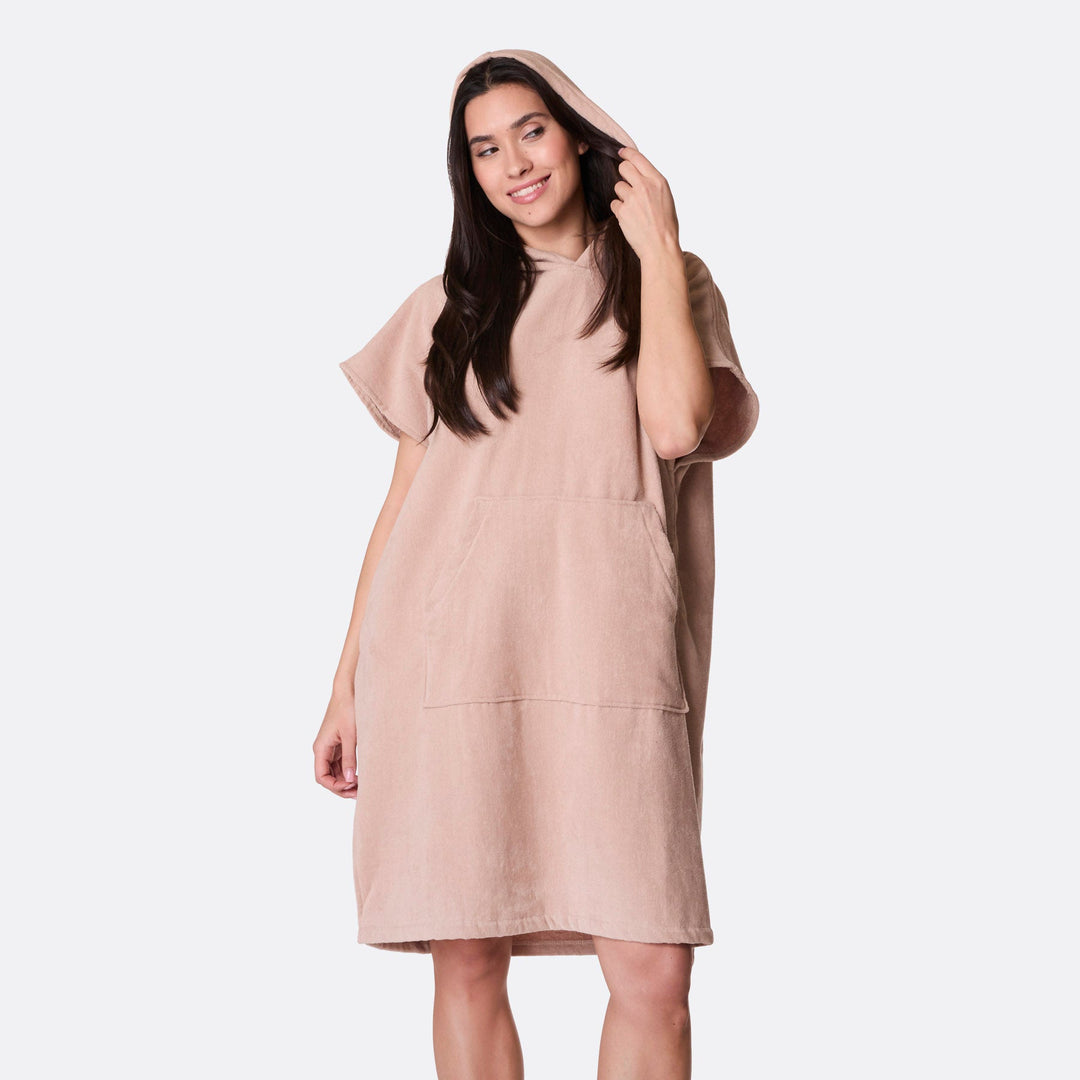 Beige Towel Poncho