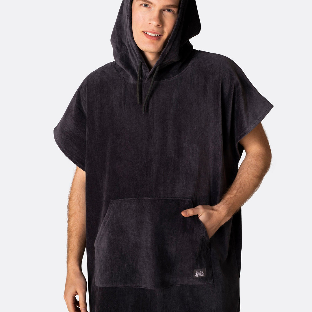 Charcoal Grey Towel Poncho