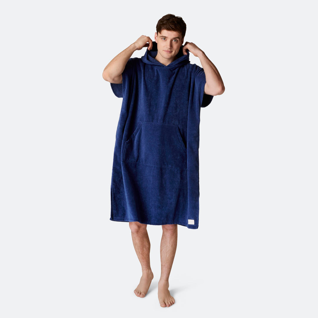 Navy Towel Poncho