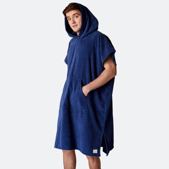 Navy Towel Poncho