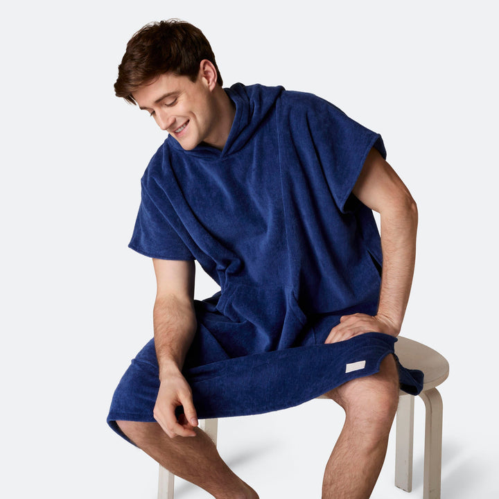 Navy Towel Poncho
