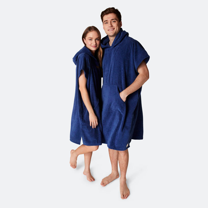 Navy Towel Poncho