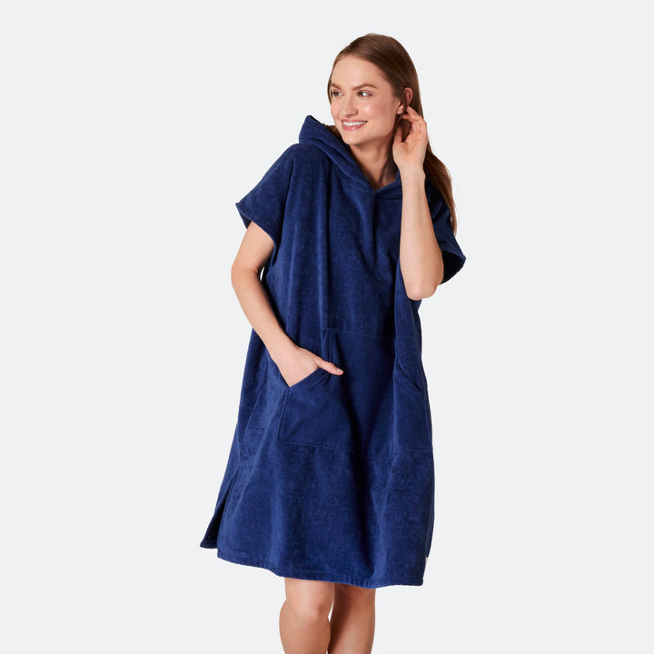 Navy Towel Poncho