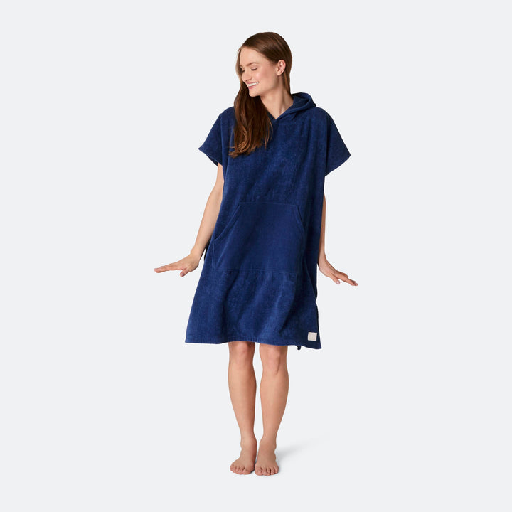 Navy Towel Poncho