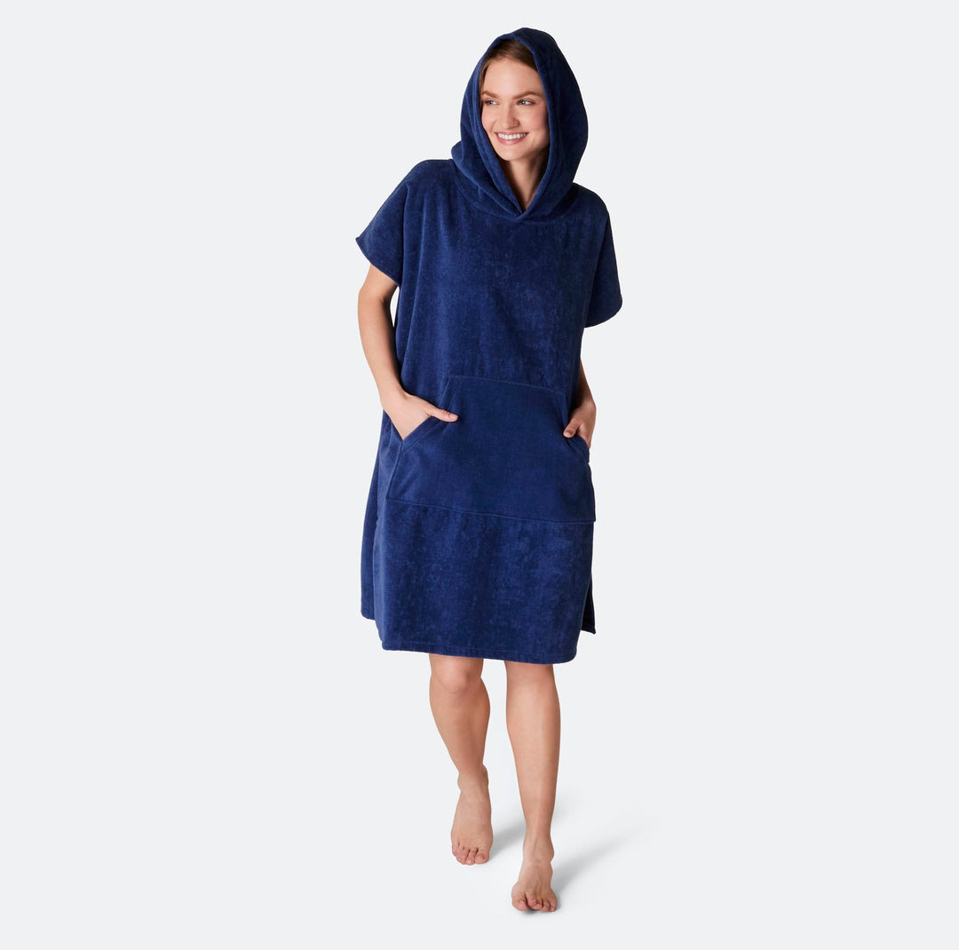 Navy Towel Poncho