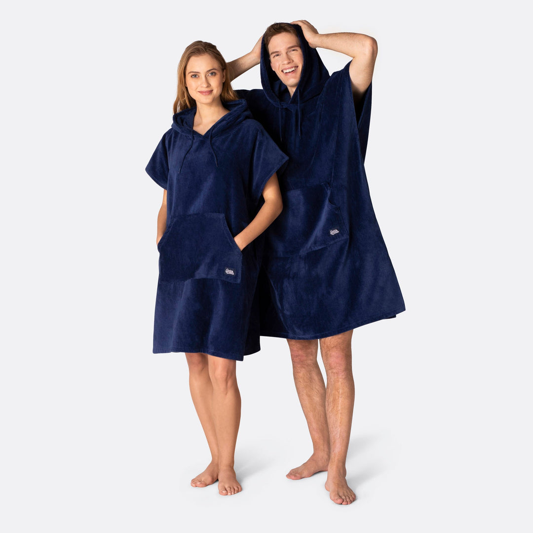 Navy Towel Poncho