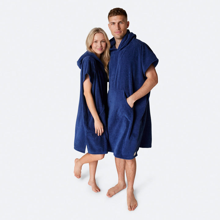 Navy Towel Poncho