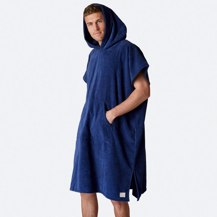 Navy Towel Poncho