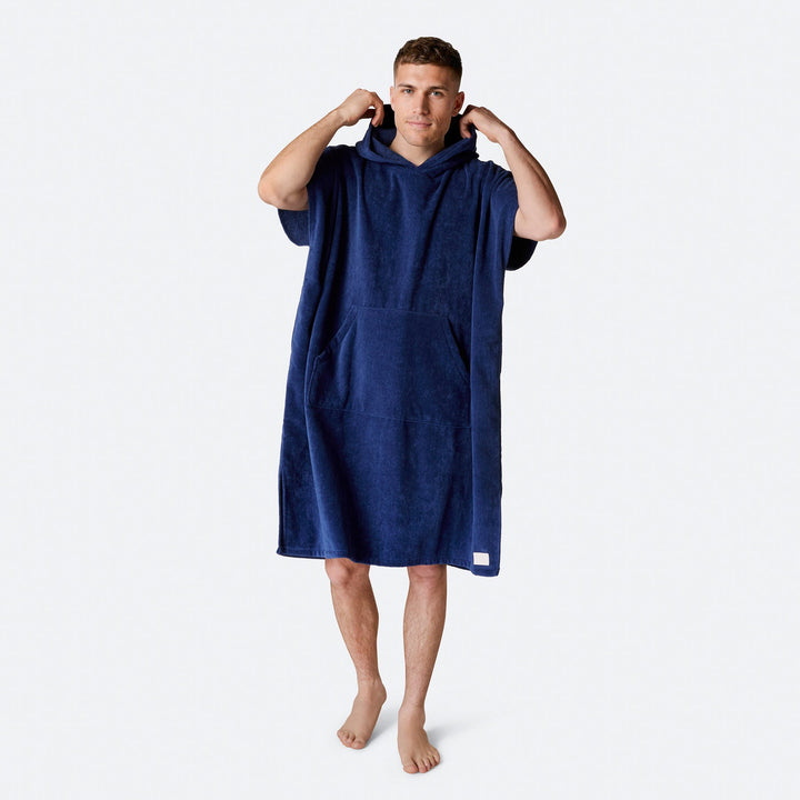 Navy Towel Poncho