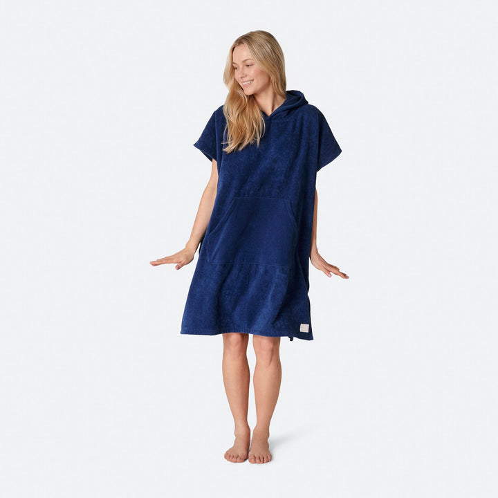 Navy Towel Poncho