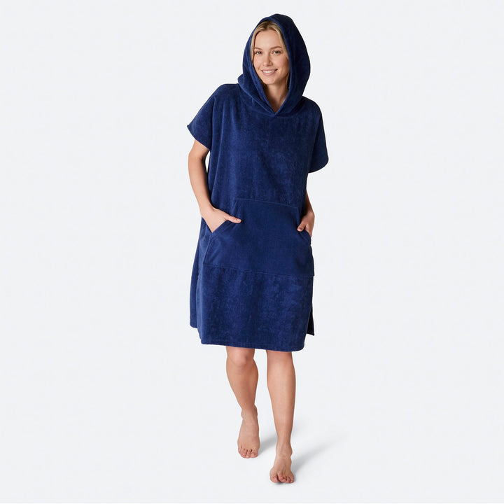 Navy Towel Poncho