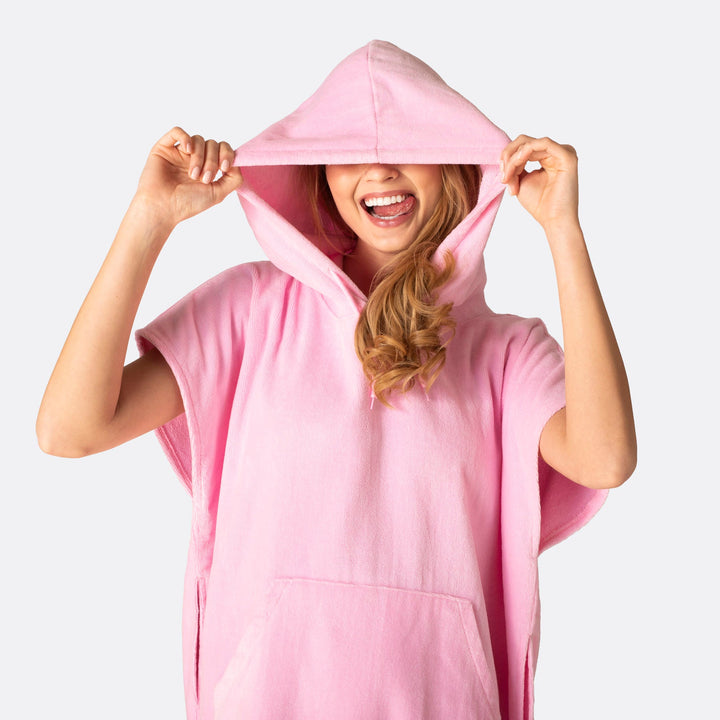 Bubblegum Pink Towel Poncho