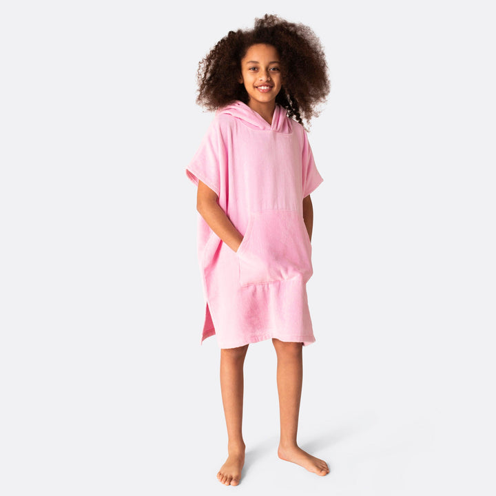 Kids' Bubblegum Pink Towel Poncho