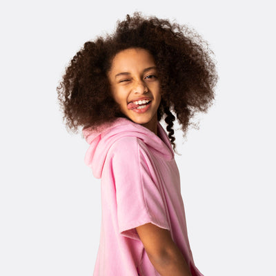 Kids' Bubblegum Pink Towel Poncho