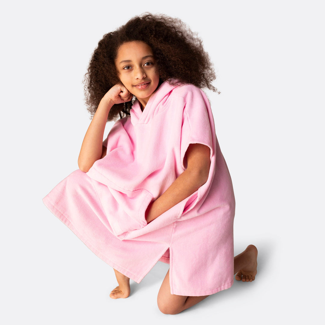 Kids' Bubblegum Pink Towel Poncho