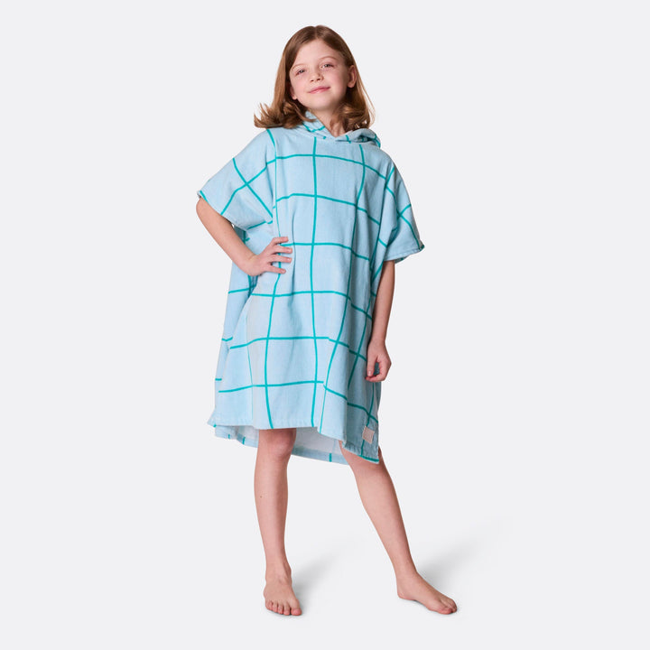 Kids' Blue Pool Towel Poncho