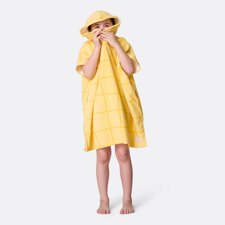 Kids' Yellow Pool Towel Poncho