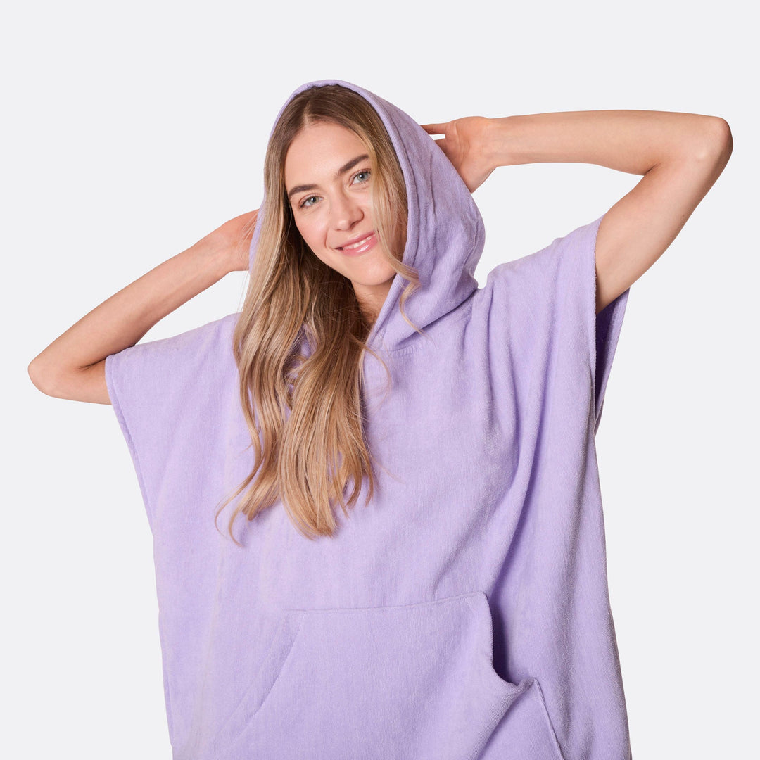 Purple Towel Poncho