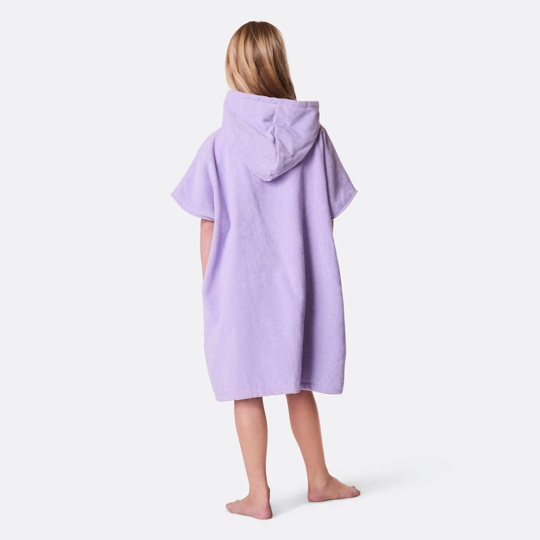 Kids' Purple Towel Poncho
