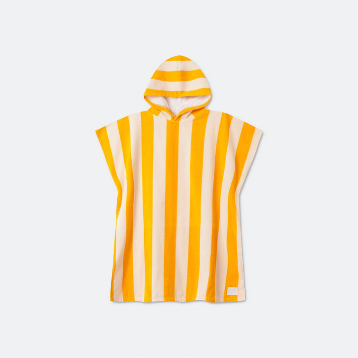 Kids' Striped Yellow Towel Poncho