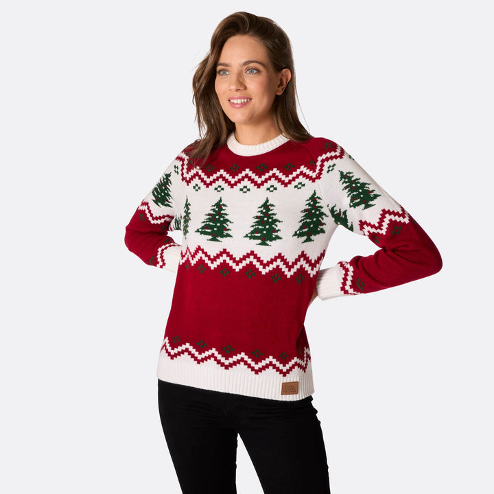 Women's Retro Christmas Tree Christmas Sweater