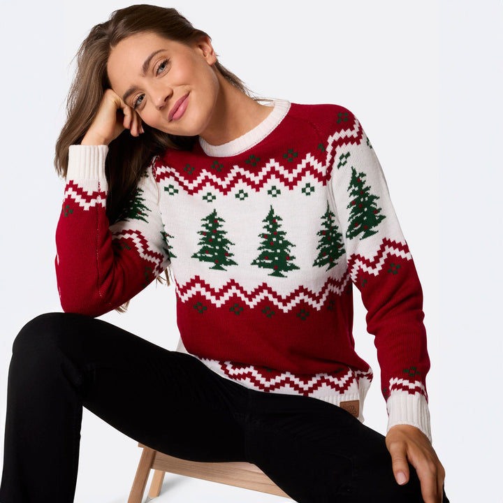 Women's Retro Christmas Tree Christmas Sweater